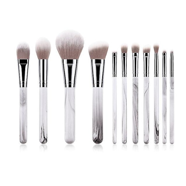 11-delad sminkborste set (vit)