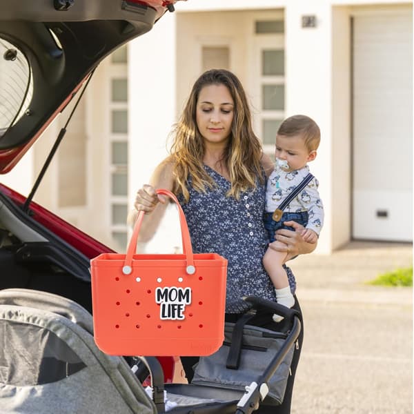 2-delt MomLife-tema indsats strandtaske charms