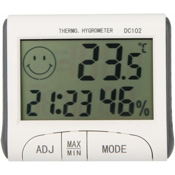 Cd Rumtermometer Mini LCD Digital Rumtermometer Hygrometer Termometer Klocka Skrivbordsväderstation med Magnetiskt Stativ