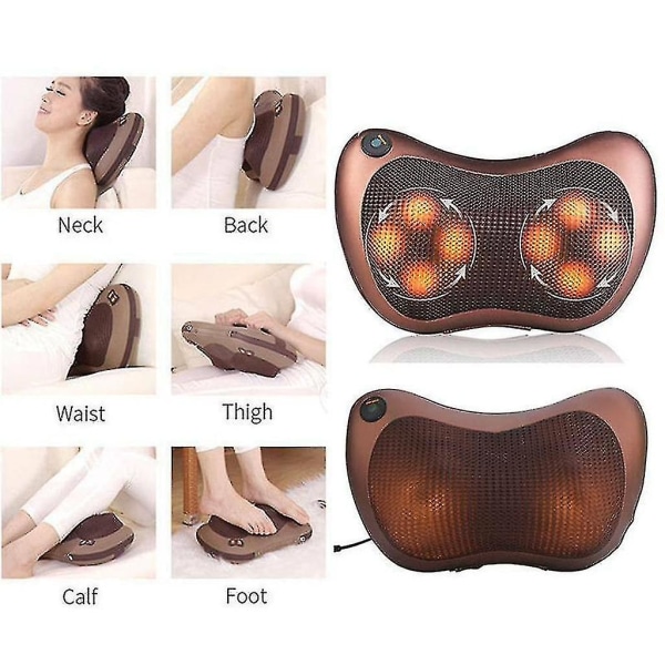 Massagekudde Massager Shiatsu Bekväm Nacke Axel Auto Infraröd Värme