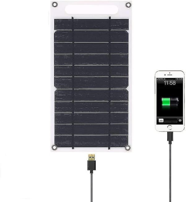 Solcellsladdare, bärbar tunn solpanel för mobiltelefoncamping