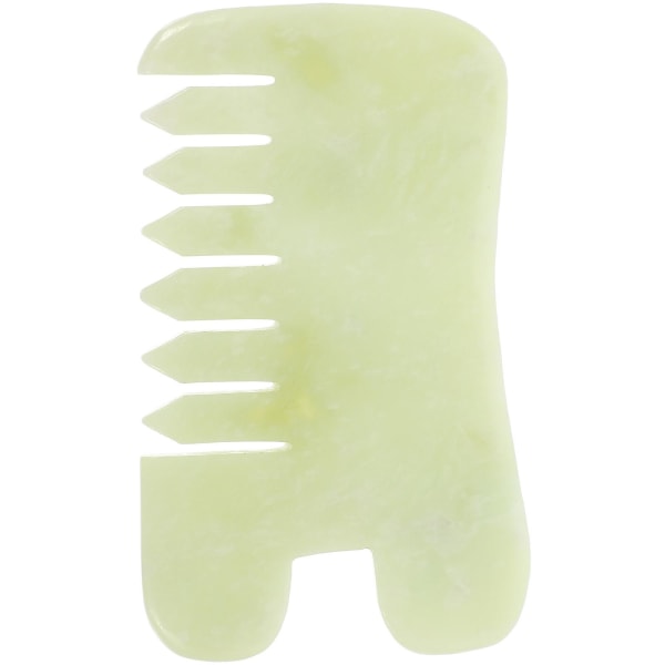 Kam massageplade naturlig jade massage skrabeplade hoved massageværktøj krop skønhedspleje produkter salon (9x5.2x0.5 cm, grøn)