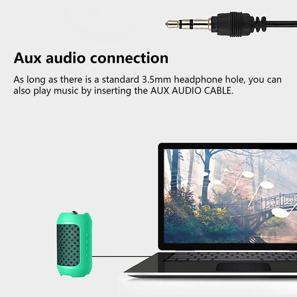 Subwoofer Hög Effekt Bluetooth Högtalare Bluetooth 5.0 Låg Effekt Ultra Lång Utomhus Hem Handtag Trådlöst Ljud-S Sammankopplat Stereoljud（Grön）