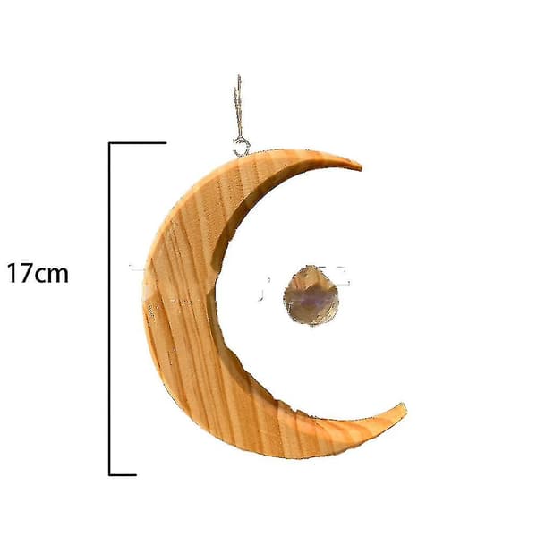 Kristallprisma Regnbåge Måne Dimmer Hängande För Trädgårdsdekor Present (trä Dimmer)