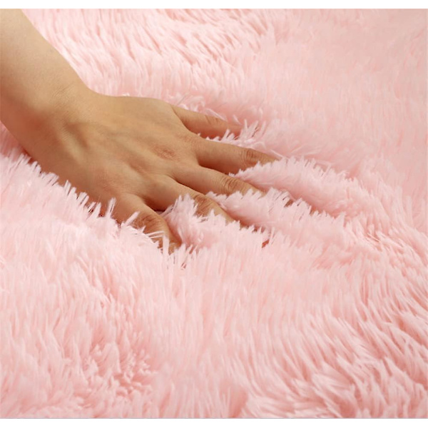 Modern mjuk fluffig vardagsrumsmatta lämplig för barnrum sovrumsinredning sovrumsinredning ultra mjuka mattor (rosa, 80x160cm)