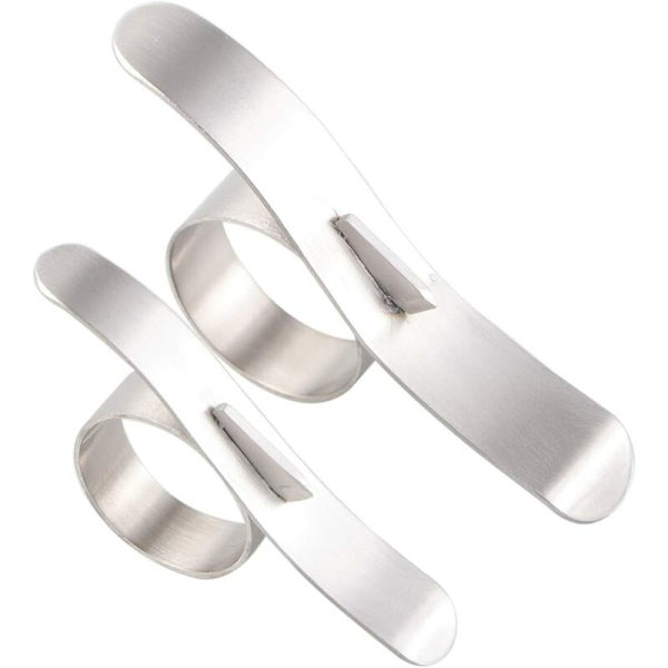 Pack Orange Peeler Ring Peel Rostfritt Stål Frukt Citrus Grapefrukt Peeler Orange Flasköppnare för Hem Kök