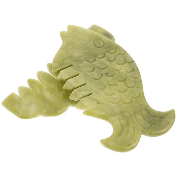 2 jade massagekammar för hushållshårkammar, massageverktyg, hälsovårdskammar (9X4.5CM, grön)