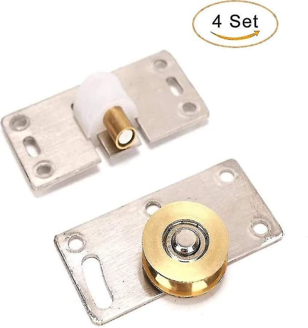 Skjutdörrrullar, 4 set skjutdörrrullar, garderobsdörrrullar