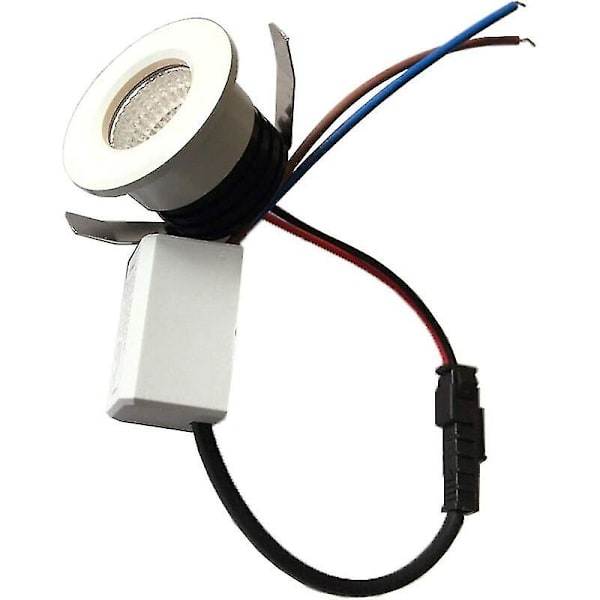 Sæt med 4 mini indbyggede LED-spotlights 3w varm hvid, mini LED-spotlight til butiksvindue, nummerpladelys inkl. separat transformer [energiklasse A