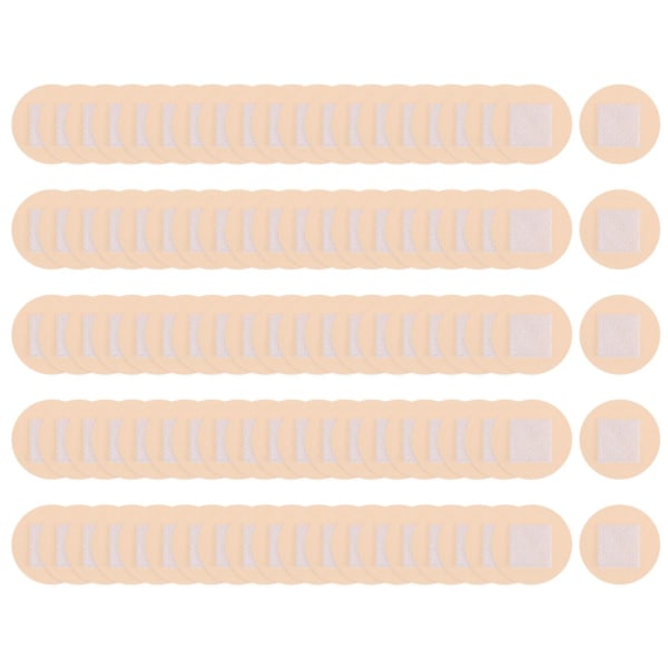 Förpackning med 100 självhäftande bandage Knogbandage Sårskydd Vattentäta tejper (2X2cm, som visas på bilden)