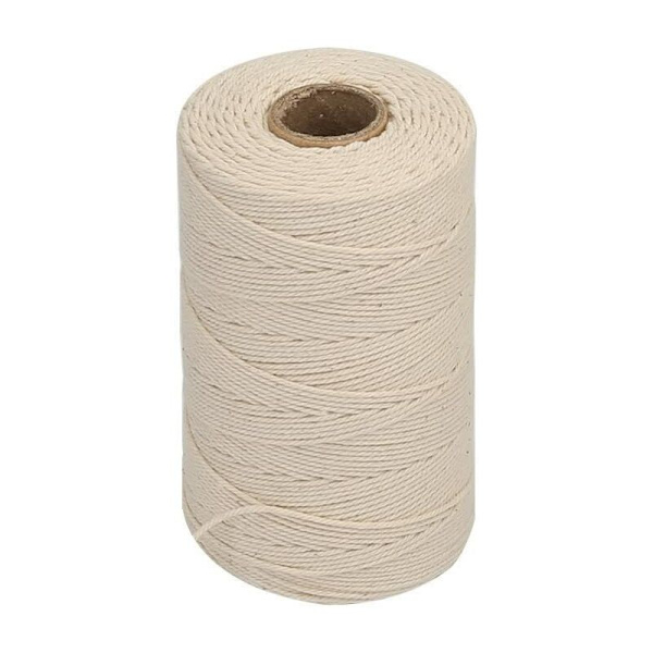 Baker Twine 200m, 3-trådig bomullsgarn för köket, livsmedelssäkert. Perfekt för knutar, för fjäderfä, korv, läxor, hantverk
