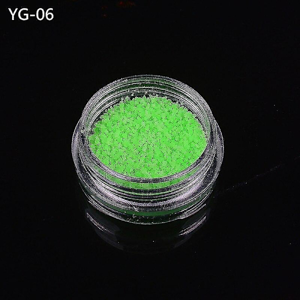 YG06 Glitter Luminous Nail Art Sticker Dekoration Akryl Manikyr För Skönhet