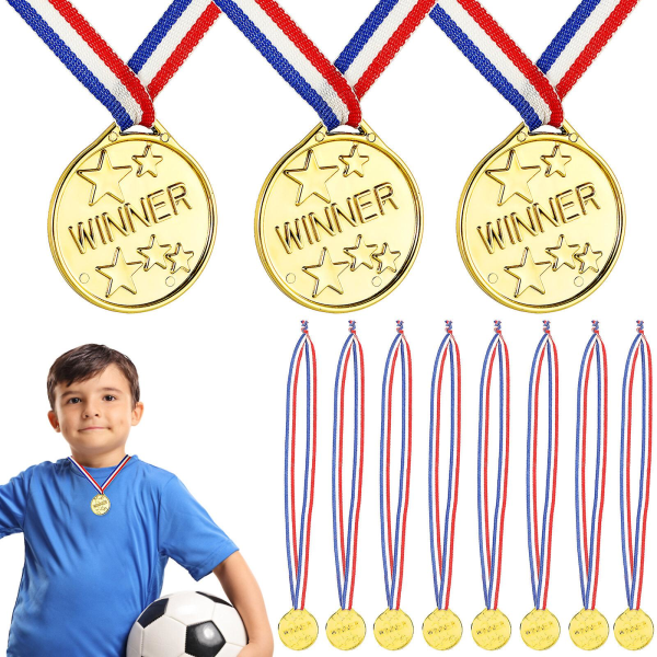 50 stycken Gymnastikpriser Barnprisfestmedaljer Barnmedaljer (som visas på bilden)