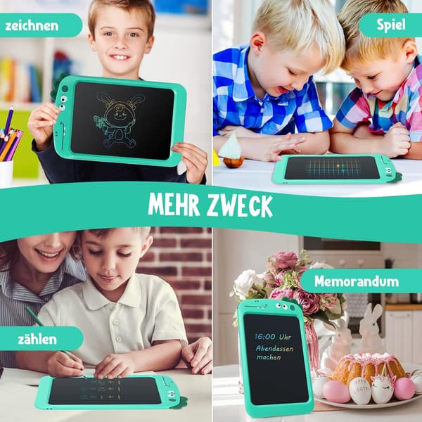 8.5\" LCD Skrivplatta Dinosaurie Ritbord, Barnpresent Grön