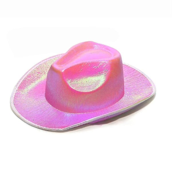 Sparkly Space Cowboy Hat Neon Cowgirl Disco Party Halloween kostyme（4stk）