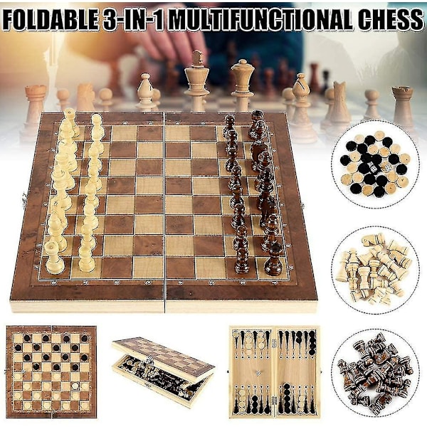 Memory Match Stick Chess, Memory Chess Wood, Träminne Schack, Memory Chess