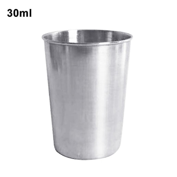 30/70/180/320ml ruostumattomasta teräksestä valmistettu kuppi juomiseen kahvia, olutta, teetä, retkeilyyn, vesimuki (30 ml)
