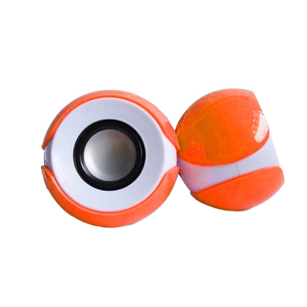 PC Specialerbjudande Storögd flickljuddatorhögtalare USB-kronblad Bärbar dator Liten ljudbärbar högtalare 20240135（Orange）