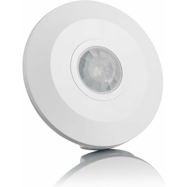 Rörelsedetektor för inomhusbruk, ytmontering, programmerbar, infrarödsensor, räckvidd 6m/360°, för LED, 115x24mm