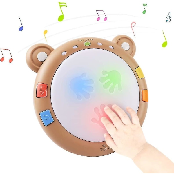 Baby leksak, musikalisk trumma interaktiv leksakspresent, elektroniska spel för barn, musikaliska leksaker för tidig inlärning, tidig pedagogisk leksak Musikinstrument