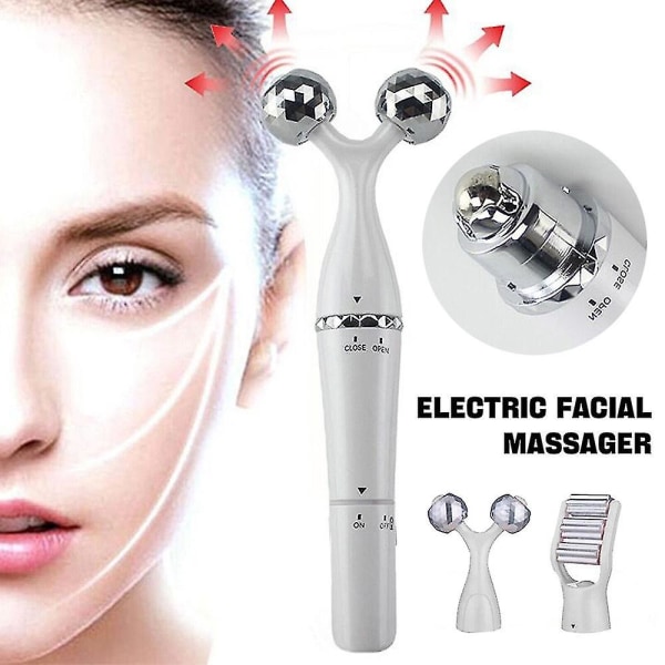 3-i-1 elektrisk ansiktsmassasjerulle 3d ansiktsløftende oppstrammende skjønnhetsinstrumentgaver