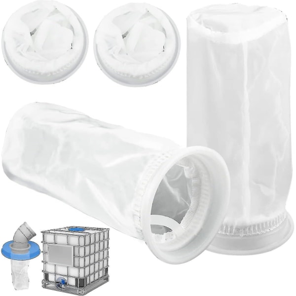 Paket med 4 Nylon Ibc-filter för 1000 liters Ibc-regnvattentank, nylon Ibc- cover