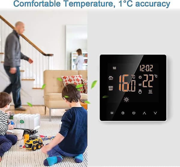 Smart Termostat Digital Rumtermostat Programmerbar Lcd Display Touch Screen App Kontrol Elektrisk Vægtermostat Med Intern Sensor/gulvsensor