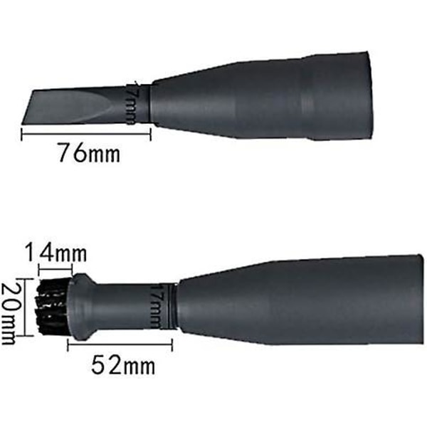 SET med 9 st 2-i-1 borstar, spets 32 mm/35 mm