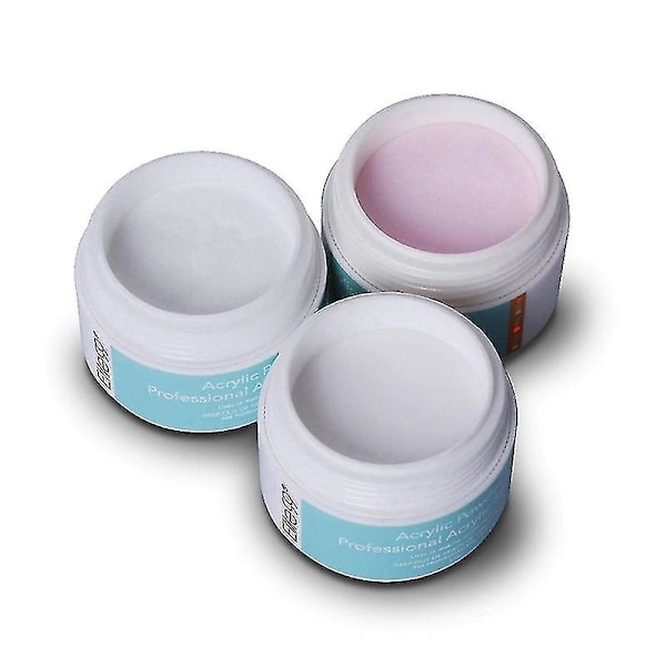 ND0160 PK Professionellt Akrylpulver Kristall Nagelkonst Spetsbyggare Transparent Pulver