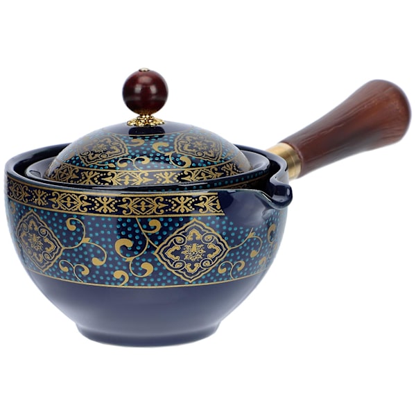 1 sæt keramisk tekande porcelæn tekande automatisk tekande bærbar tesæt (17X11cm, farve)