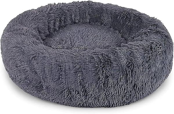 (60cm Mørkegrå) Rund Kurv Hundematte Kattekurv Donuts