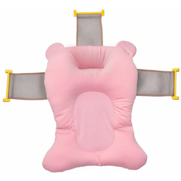 Babysits i bad, badmatta för nyfödda, halkfri, rosa