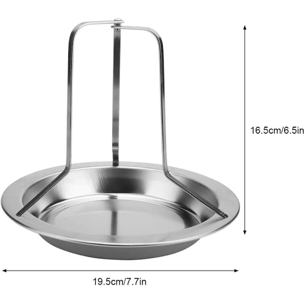 1 st Grön Rostfritt Stål Stek Kycklingställ Anka Rotisserie Ställ Grillverktyg Silver