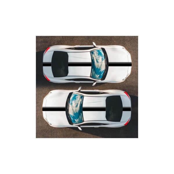3 st Car Hood Stripe-dekal Sportdekaler Biltruck DIY-dekal Stripes Vinyldekal, svart