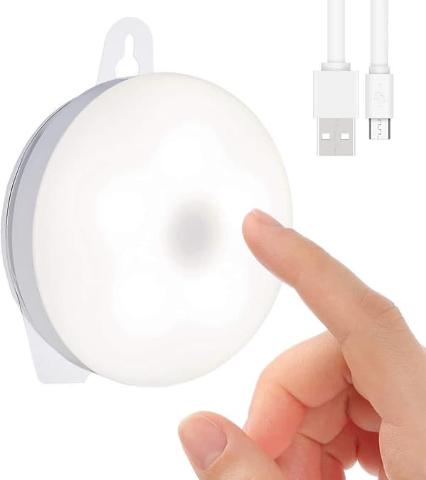 Genopladelig touch-natlampe