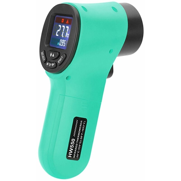 Handhållen beröringsfri digital infraröd termometer Pyrometer LCD Pyrometer Lasertermometer Utomhus Industriell termometer -50 550 C, Modell: Grön