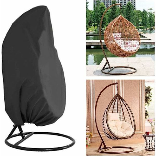 Patio Hängande Stolsskydd, Äggstolsskydd Vattentät, Rivtålig, Vindtät Oxfordtyg, Anti-UV, Rotting Wicker Swing Cover（190115mm）