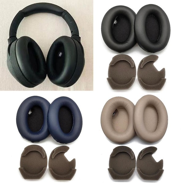 Paksumpi korvatyyny Wh-1000xm4 Wh1000xm4 kuulokkeiden kuulosuojaimille, jotka on helppo asentaa (musta)