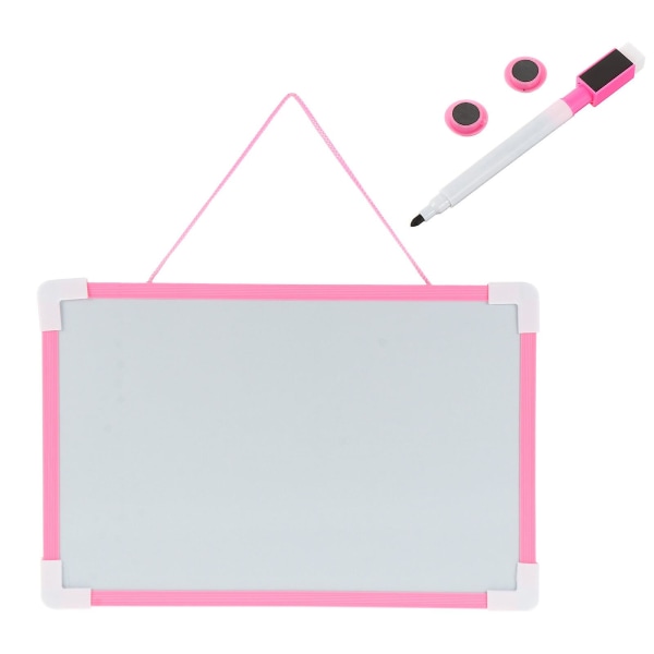 1 sæt magnetisk skrivetavle, børnegraffiti skrivetavle, sletbar opslagstavle (29X19X1CM, pink)