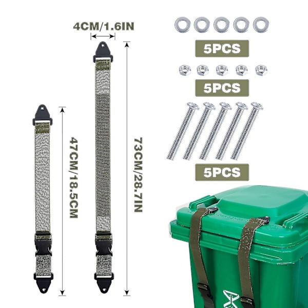 Lås för soptunnelock, utomhus soptunnelock för djursäkerhet (2-pack) [xc]