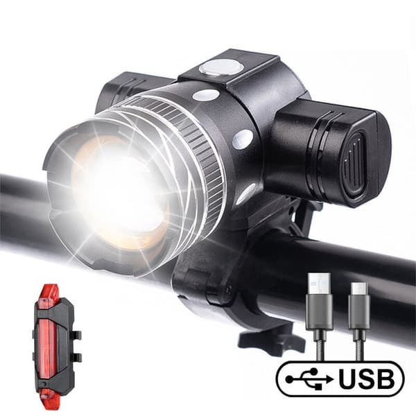 Full LED-cykellampa fram + 918 bakljusgrupp