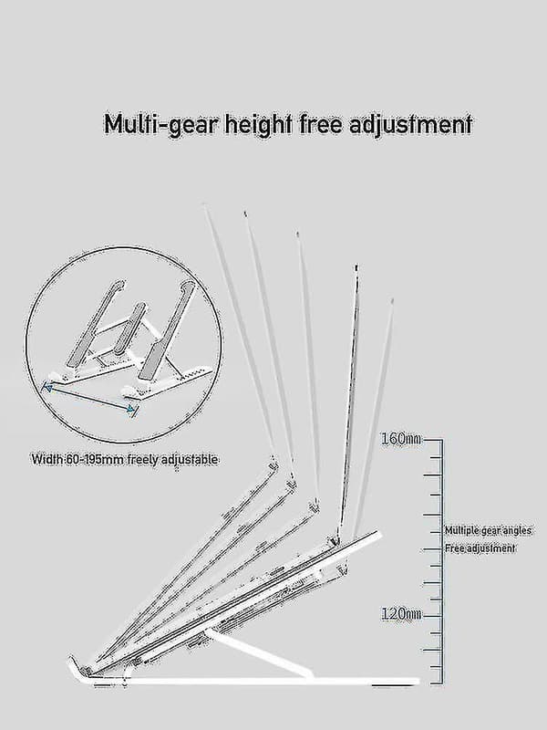 Bærbar computerstand til skrivebord, justerbar bærbar computerstand til skrivebord, ergonomisk computerstand（pink）