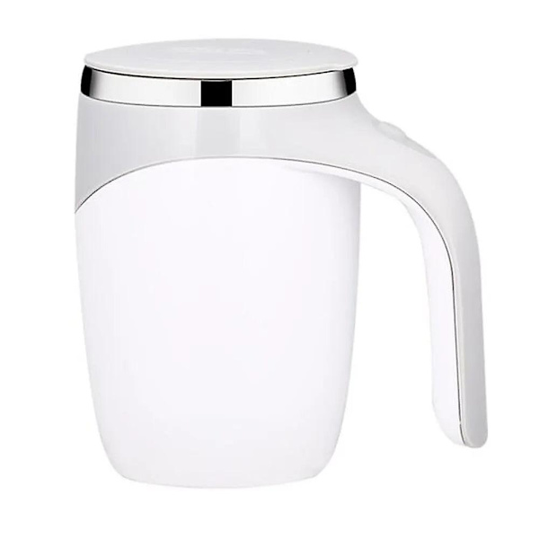 Automatisk omrörningsbar magnetisk mugg laddningsbar kaffekopp (vit)