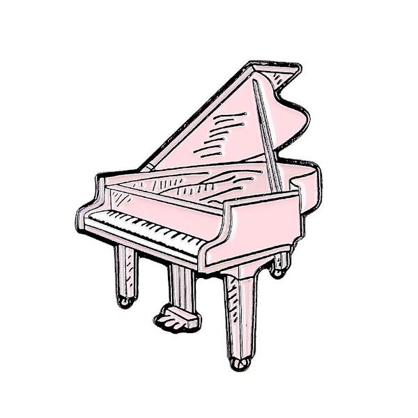 Sinknap Cartoon Unisex Pianoformad emalj brosch pin musikälskare väska hatt badge present
