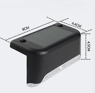 12 stk. Vanntett solcelle gjerdelys, trappelys, Ip65 LED solcelle hagelys