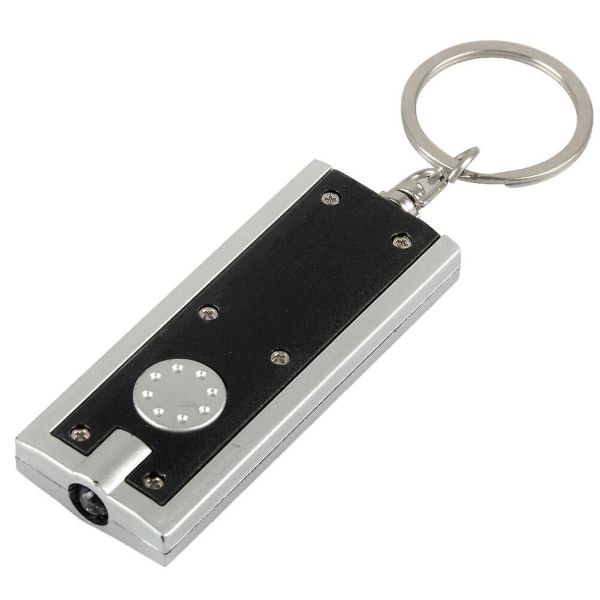 Mini led nyckelring ficklampa ficklampa med högkvalitativt material för hushållsbruk (svart)