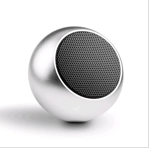 Trådlös bluetooth-högtalare mini stereo utomhus bärbar (Silvergrå)