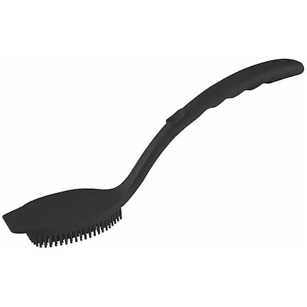 Silikoneopvaskebørste - Opvaskebørste - Opvaskebørste - Skrubbebørste - Wokbørste - Skrubbebørste - Til køkken, hjem, grill - Sort-