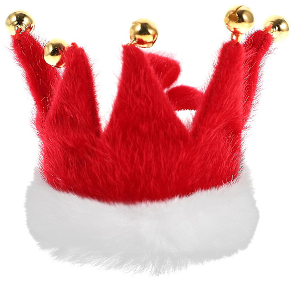 Jultema husdjursscarf med bjällra, halsduk för kattvalp, triangelformad halsscarf, husdjurskostymtillbehör (julbjällror XS, röd och vit) Cc