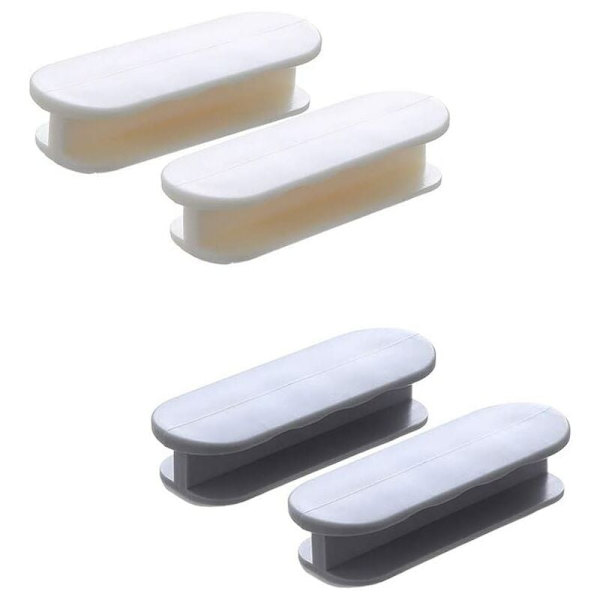 Självhäftande fönsterknoppar, självhäftande knoppar, fönster skåp låda kylskåp extra självhäftande skjutdörrknoppar (grå+beige)
